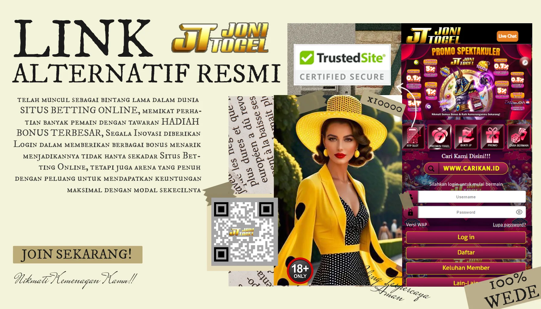 Jonitogel: Situs Login Alternatif Bandar Togel Hongkong Terpercaya